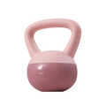 Pink kettlebell with a gradient design on a white background