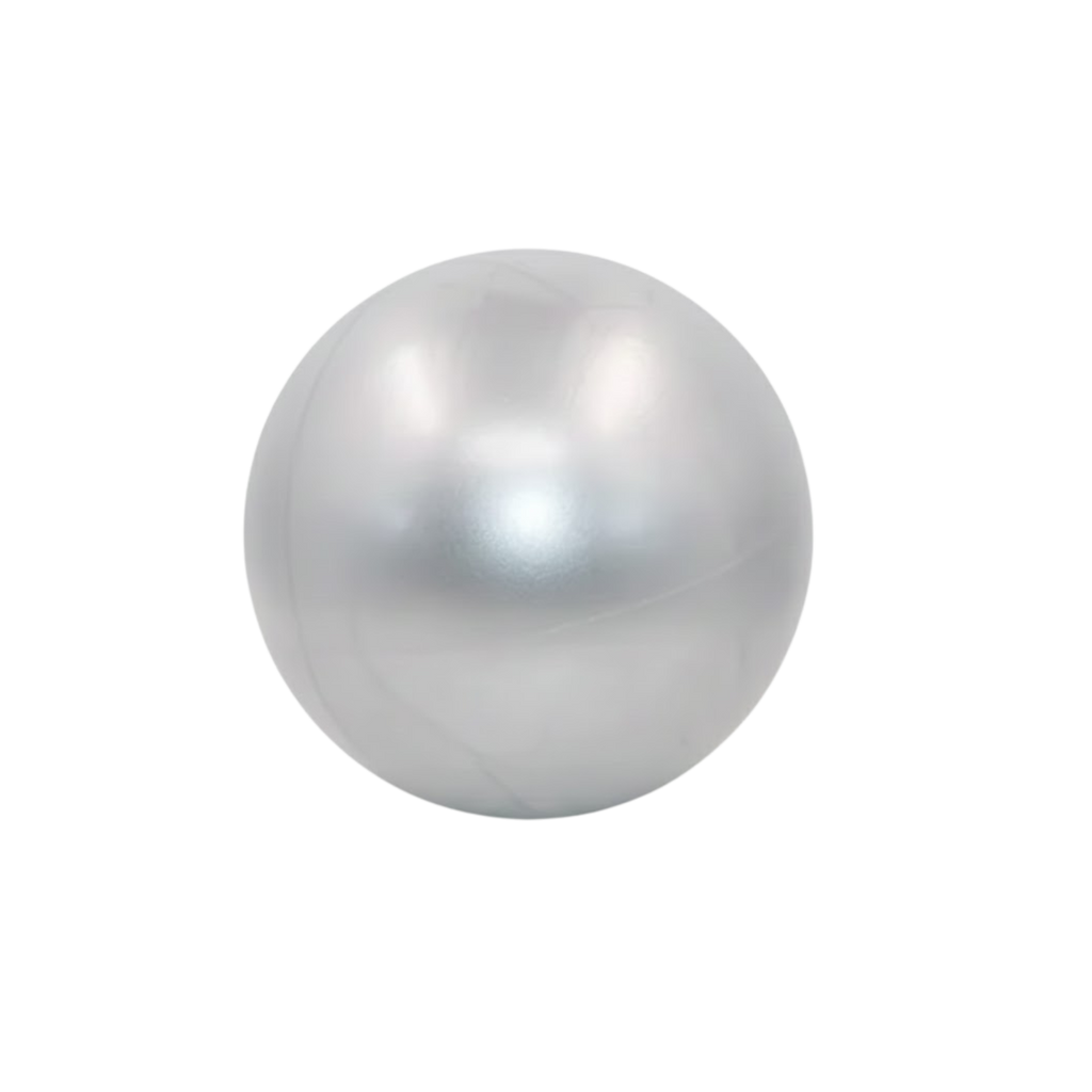 Silver pearl on a white background