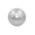 Silver pearl on a white background