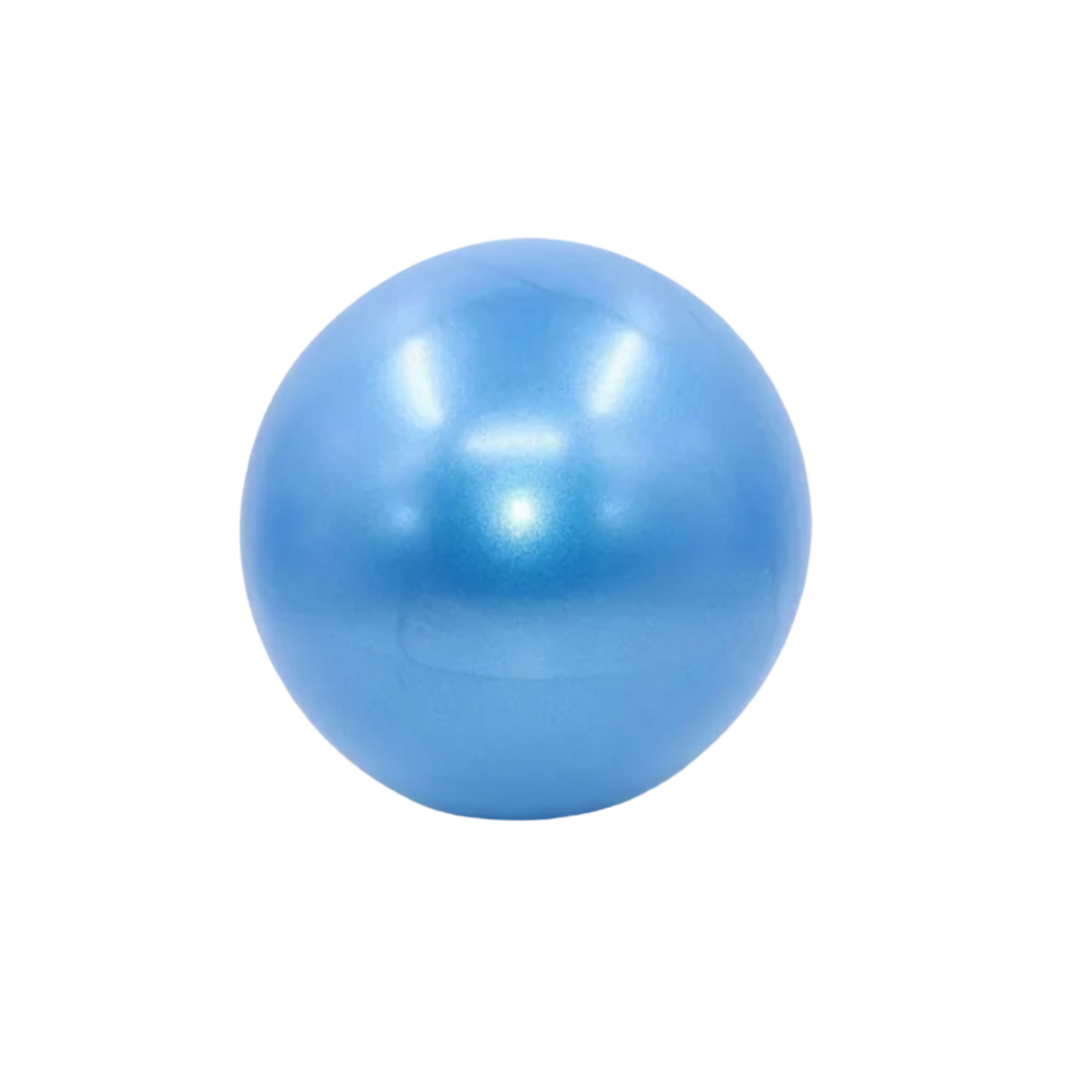 Blue exercise ball on a white background