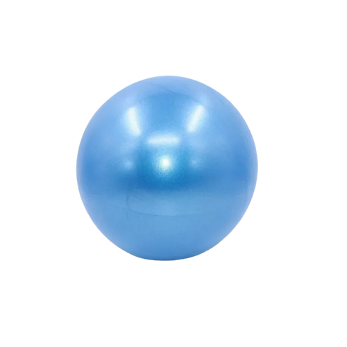Blue exercise ball on a white background